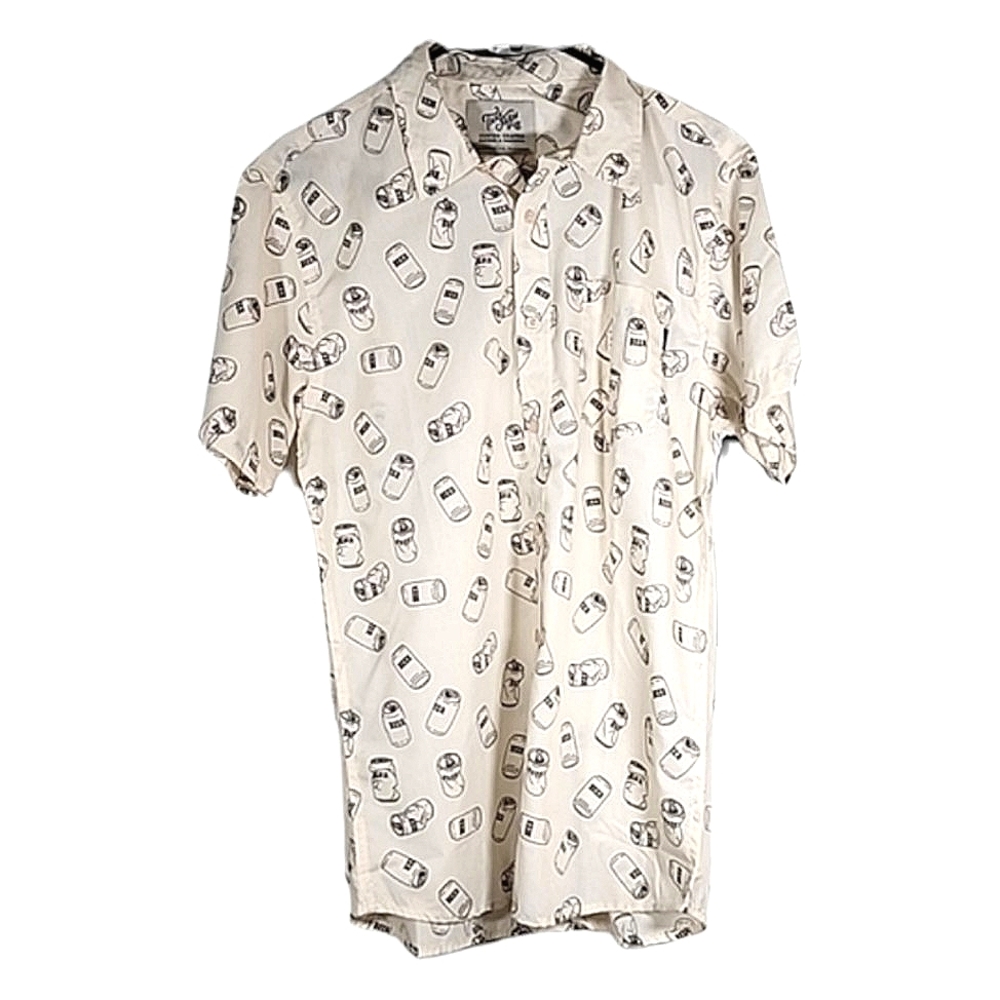 Tank Farm beer can button up top size S